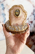 Load image into Gallery viewer, Luminous Love / Rose Quartz / Labradorite  / Home Decor / Gift of Good Intention
