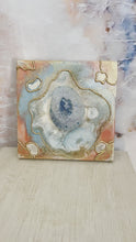 Load and play video in Gallery viewer, HARMONIOUS ENERGY / Agate Slice / Geode Inspired Wall Art / One of a Kind / Resin Art
