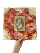 Load image into Gallery viewer, LOVE &amp; ABUNDANCE / Pyrite, Rose Quartz, Aventurine, Citrine / Geode Inspired Wall Art / One of a Kind / Resin Art
