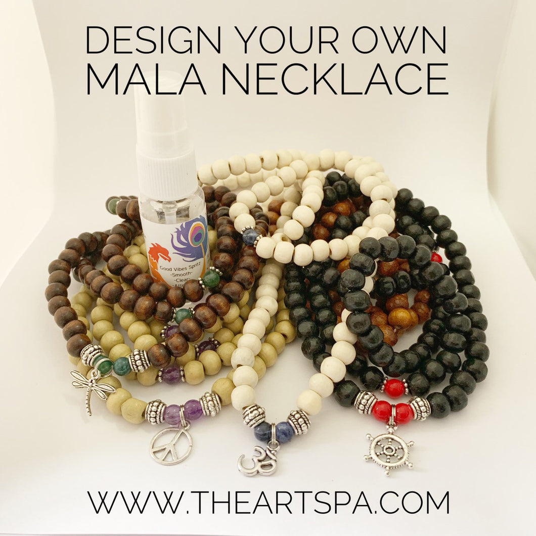 Design Your Own Mala Necklace - Includes Good Vibes Spritz - 108